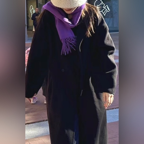 NWT 100% WOOL SCARF PURPLE neck warmer - Picture 5 of 5